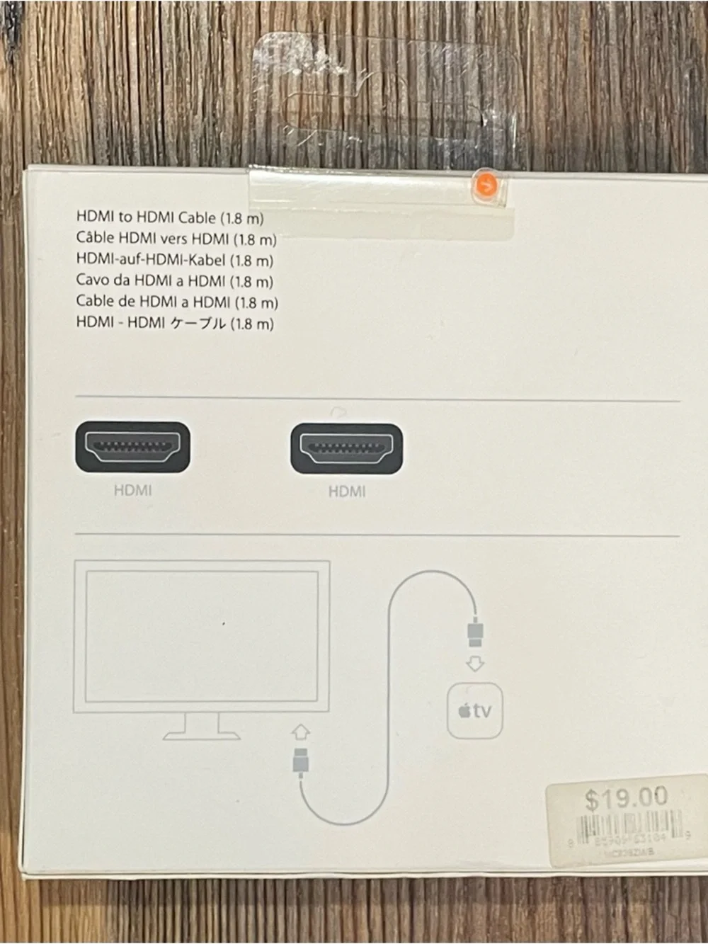 Genuine Apple HDMI to HDMI Cable (1.8M) MC838ZM/B New In Box